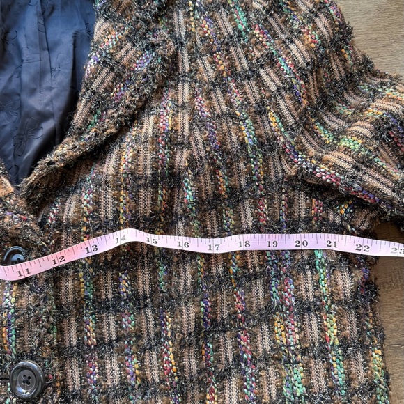 Vintage Rena Lange Women’s Tweed Multicolor Jacket – EU 46 / US 16 - Picture 6 of 9